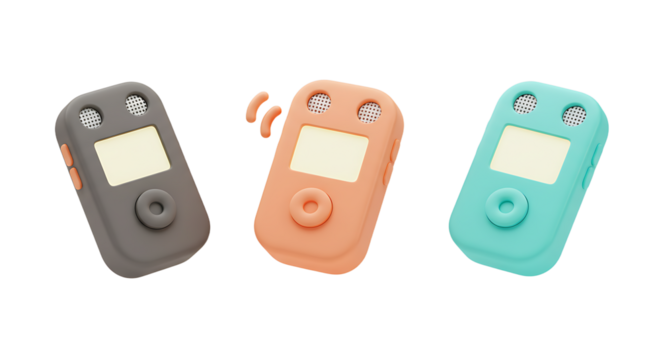 Three RetroStyle Mobile Phone Cases in Pastel Colors.