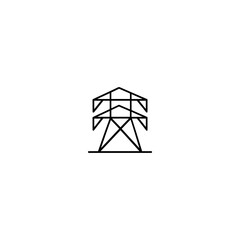 Large electricity tower icon sign vector 