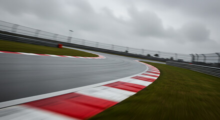 Wet Racetrack Curve: Speed and Precision