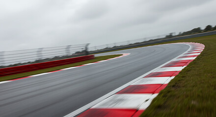 Race Track Curve on a Cloudy Day