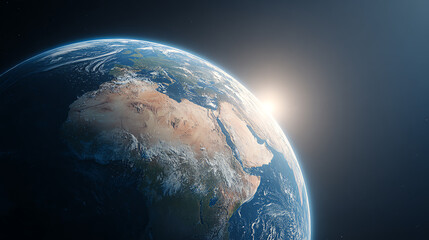 earth in the space, AI generated