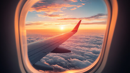 sunset flight, AI generated