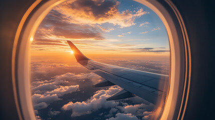 sunset flight, AI generated