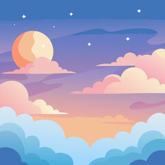 Fototapeta premium night sky and clouds
