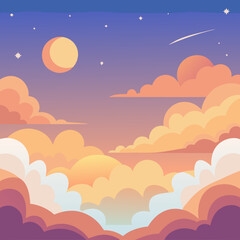 night sky with clouds