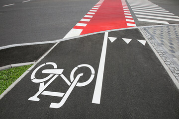 Dedicated lane for cyclists