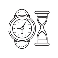 vector illustration of an hourglass