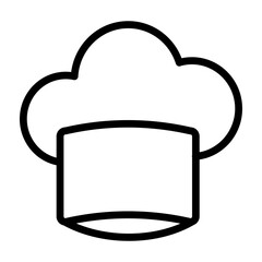 Chef Hat Vector Line Icon Design