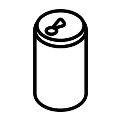 Soda Can Vector Line Icon Design