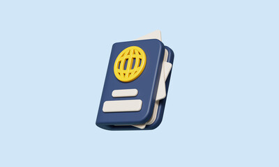 비행기 여행 승객 여권 아이콘 Passport Icon for Airplane Travel