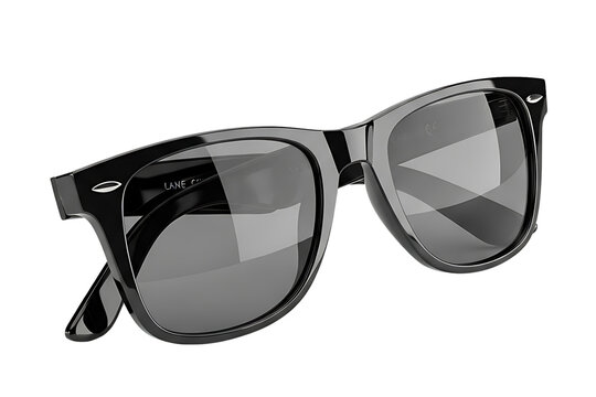 Black sunglasses isolated on a transparent background