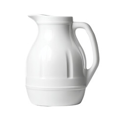 Ceramic Jug: The simple elegance of a pristine white ceramic jug, its smooth surface reflecting the soft ambient light.