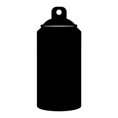 Monochrome Spray Can Icon Depicting Aerosol Paint for Graffiti Art