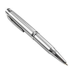Metallic Elegance: A close-up shot captures the sleek and refined aesthetic of a modern pen, showcasing its metallic luster and elegant design.