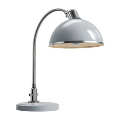 Elegant Desk Lamp: A modern desk lamp is the focal point, it has a sleek, minimalist design and emits a warm, inviting glow, perfect for illuminating any workspace.