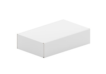 White cardboard box, transparent background