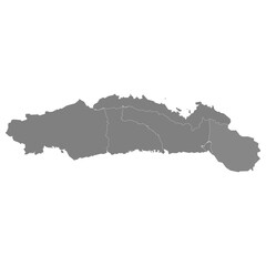 Fototapeta premium High Quality map of Corontalo is a province of Indonesia