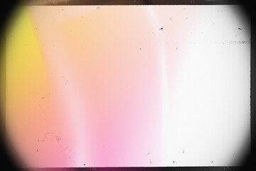 Retro photo film lens vignette template with dust, scratches and light leak on transparent background. Template for design, vintage film effects, and red glare	