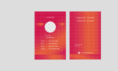 new modern clean creative professional id card, employee id card and staff id card design template.