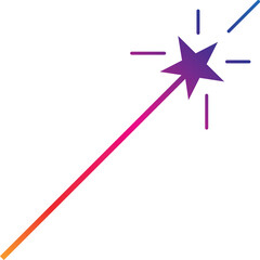 Magic Wand Icon Vector Design.