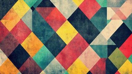 Fototapeta premium The stock photo showcases a seamless texture composed of overlapping abstract triangles and squares.