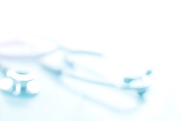 Soft light reveals medical instrument stethoscope