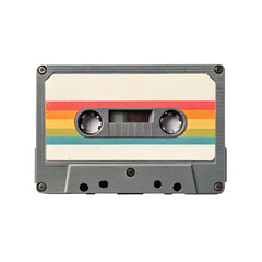 Obraz premium retro music audio tape on transparent background