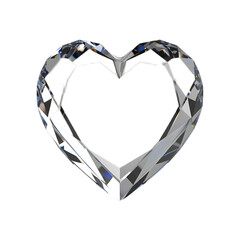Brilliant Heart Cut Diamond Gemstone with Radiant Facets

