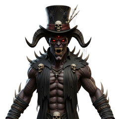 3d render of a warrior with a sword transparent background