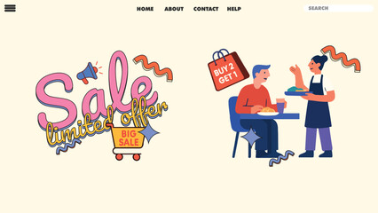 RETRO SPECIAL OFFER BANNER SALE VECTOR	