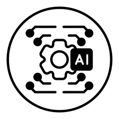 AI Process Vector Icon