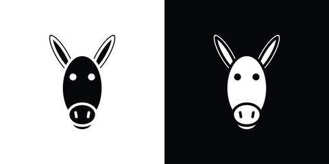 Donkey icon simple illustration in flat design