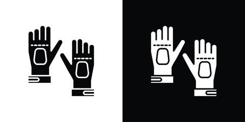 Obraz premium Fitness Gloves icon simple illustration in flat design