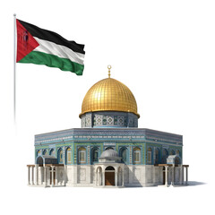 Obraz premium Mosque Al Aqsa Transparent Background 