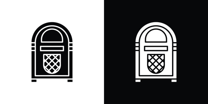 Jukebox icon simple illustration in flat design