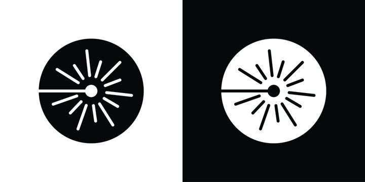 Laser beam icon simple illustration in flat design