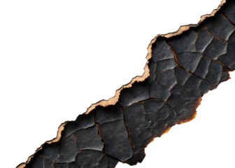 Charred Cracked Surface with Glowing Edges