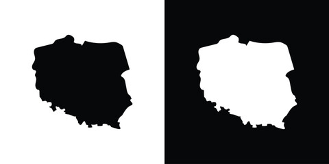 Fototapeta premium Poland icon simple illustration in flat design