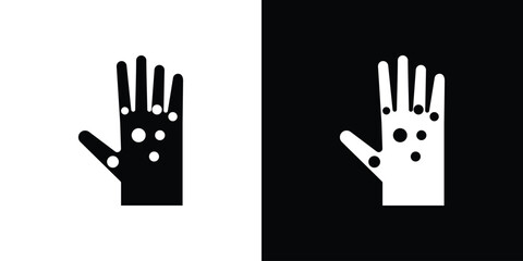 Fototapeta premium Rash hand icon simple illustration in flat design