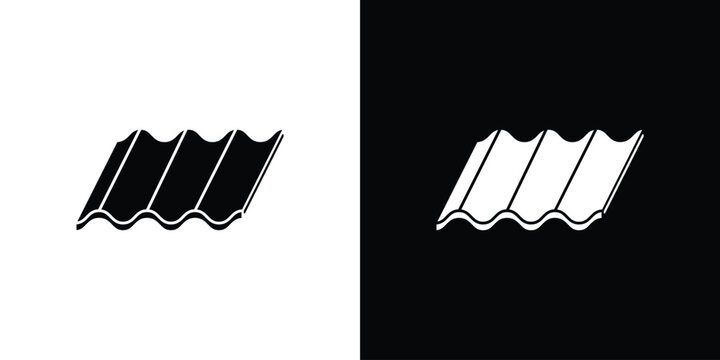 Roof tile icon simple illustration in flat design