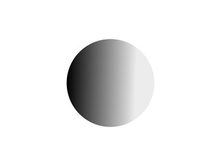 Black and white gradient sphere with smooth transition, ideal for backgrounds, 3D icons, or abstract compositions