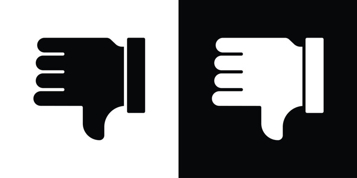 Thumb down icon simple illustration in flat design