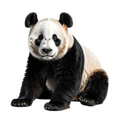 Obraz premium 3D panda icon isolated on transparent background. PNG