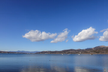 clouds over the lake