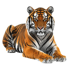 Naklejka premium 3D tiger icon isolated on transparent background. PNG