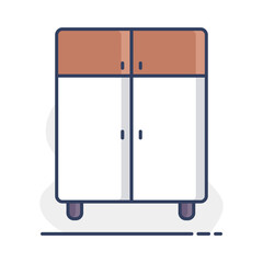 Cupboard vector icon. Furniture sign