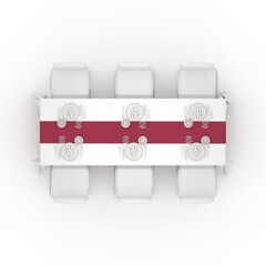 3d render Banquet Table and Chair design element Furniture