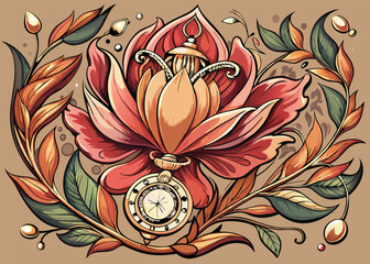 Faded petals with antique charm