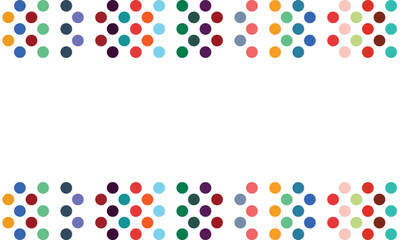 Vibrant Polka Dot Pattern Border – Playful Abstract Design