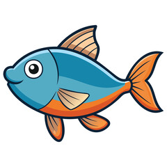 Fototapeta premium Colorful Fish Illustration Set